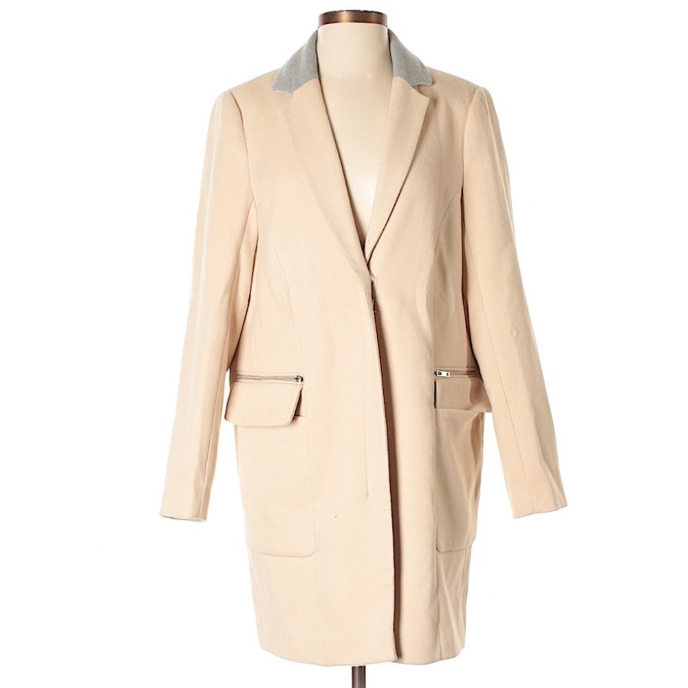 ASOS Beige coat with Grey Collar